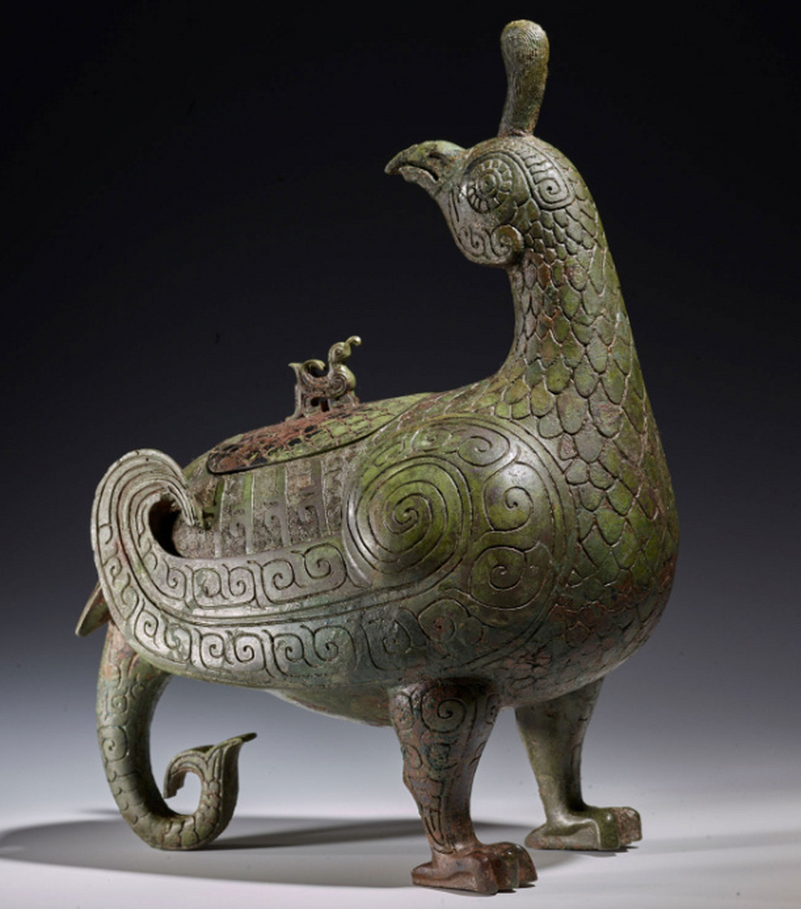 文物插画—晋侯鸟尊 文物插画:晋侯鸟尊出土地:山西省曲沃县北赵村晋