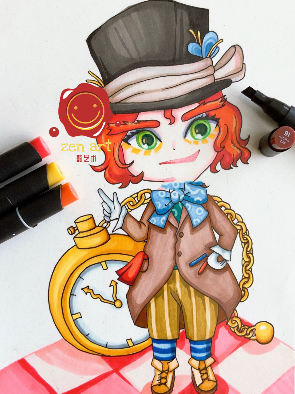 马克笔绘画 疯帽子 疯帽子 新版《爱丽丝梦游仙境》的故事发生在