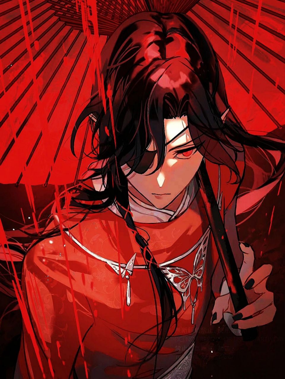 持红伞的花城绝美!