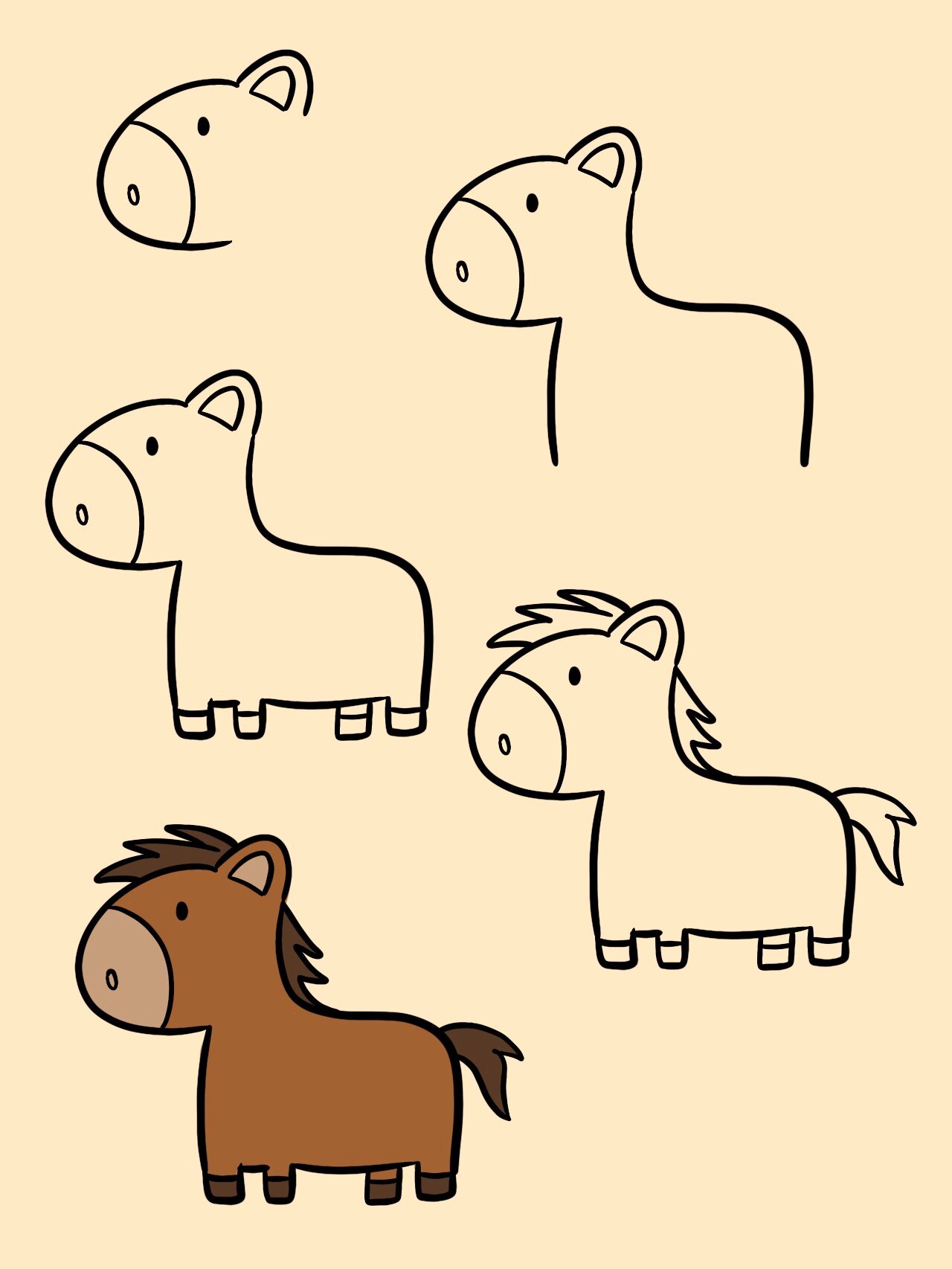 驴 简笔画