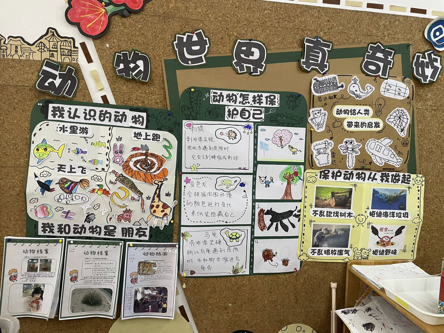 大班"动物世界真奇妙"主题墙