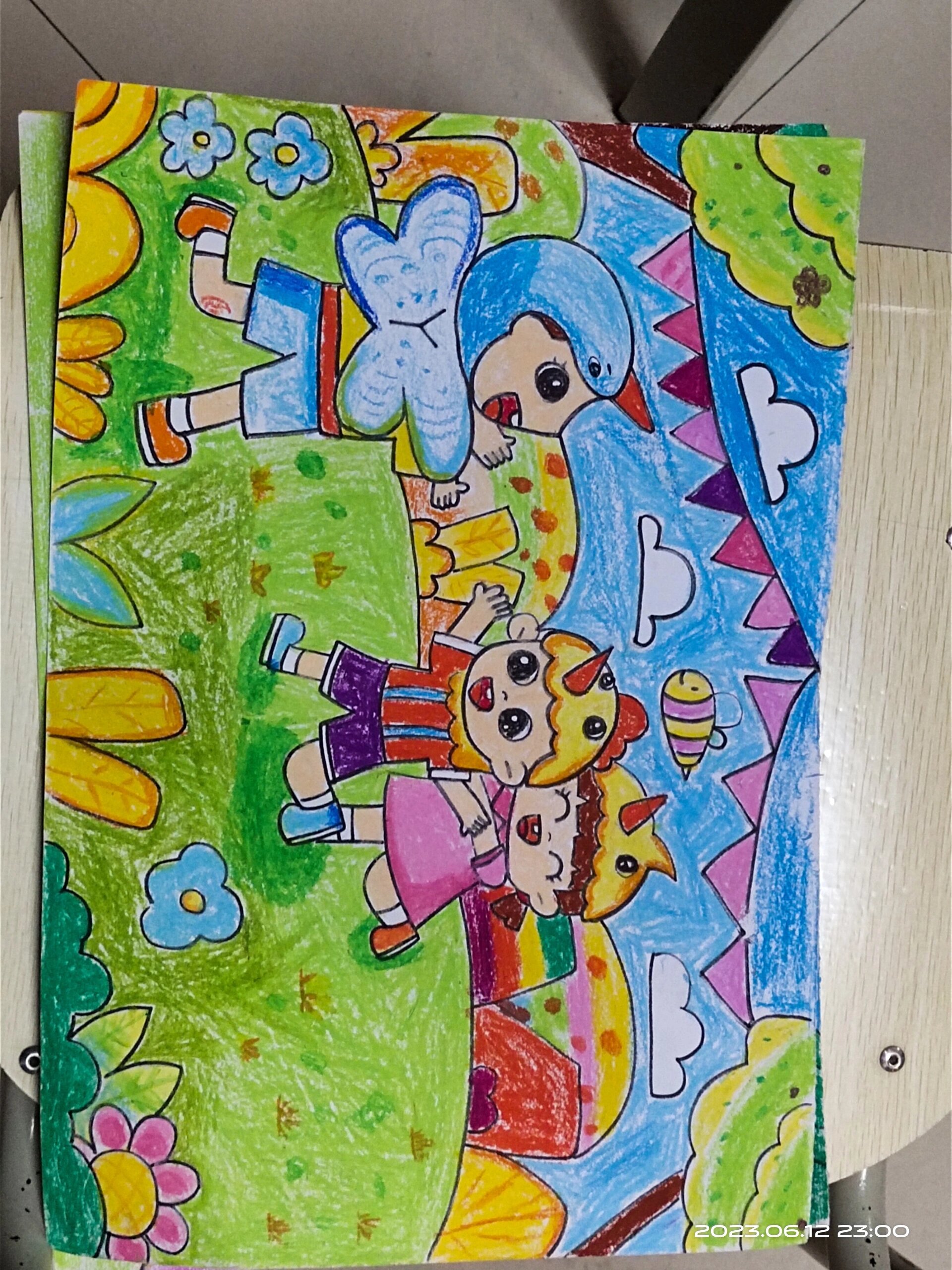 儿童画一起玩游戏