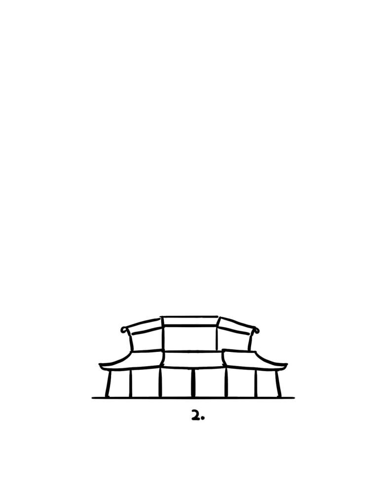 如何画山西飞虹塔|地标建筑简笔画教程57