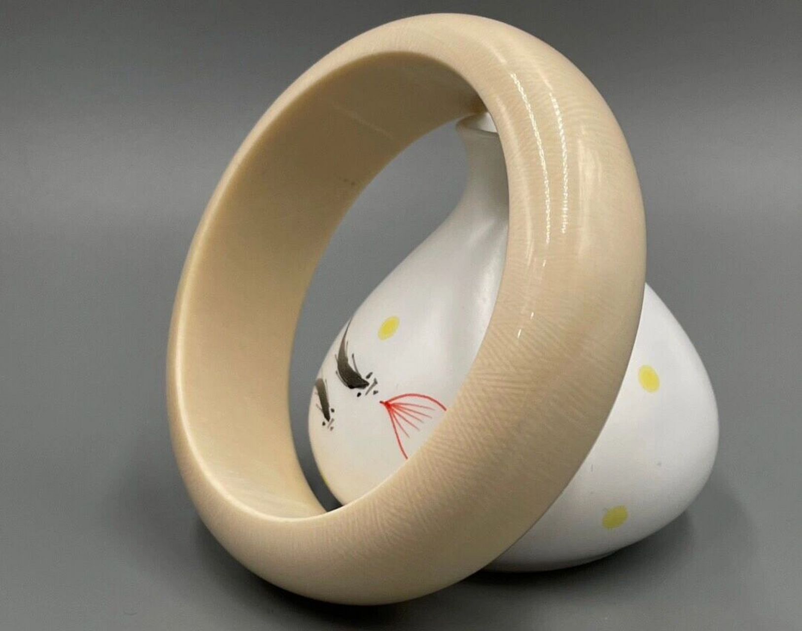 5宽版手镯 》902580 猛犸象牙原色满纹手镯《2.