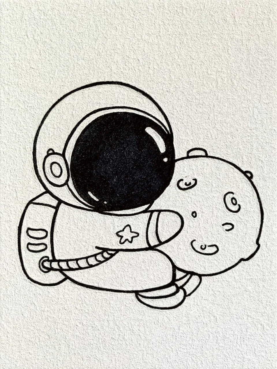 太空人宇航员简笔画图片