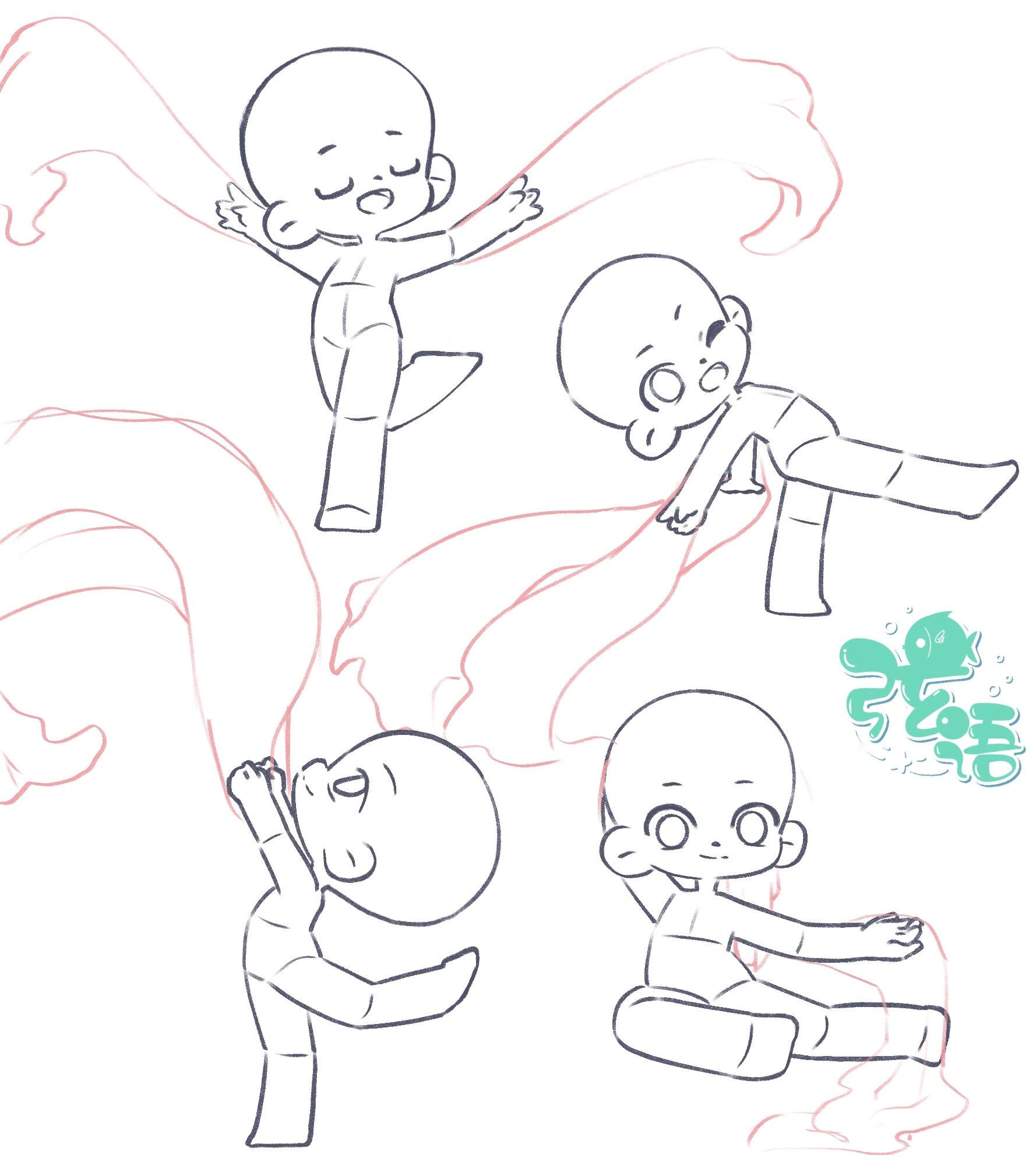 水袖q版动态模板