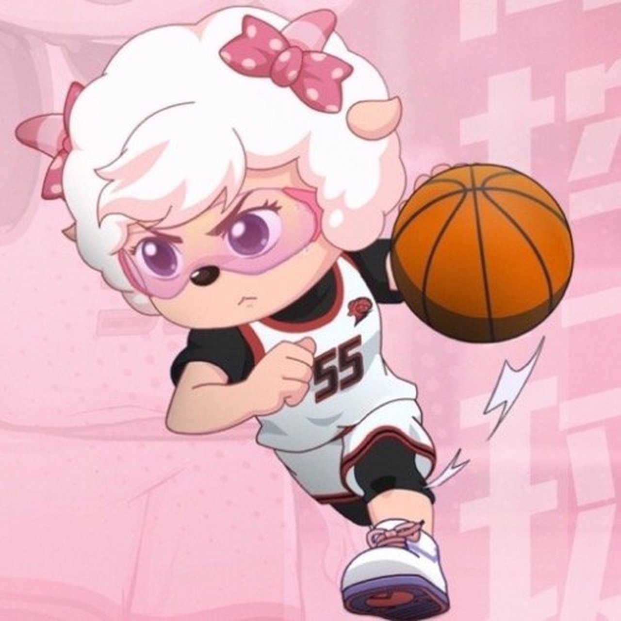 美羊羊单手投篮致敬中国女篮# 美羊羊在比赛中像女篮一样勇敢无畏