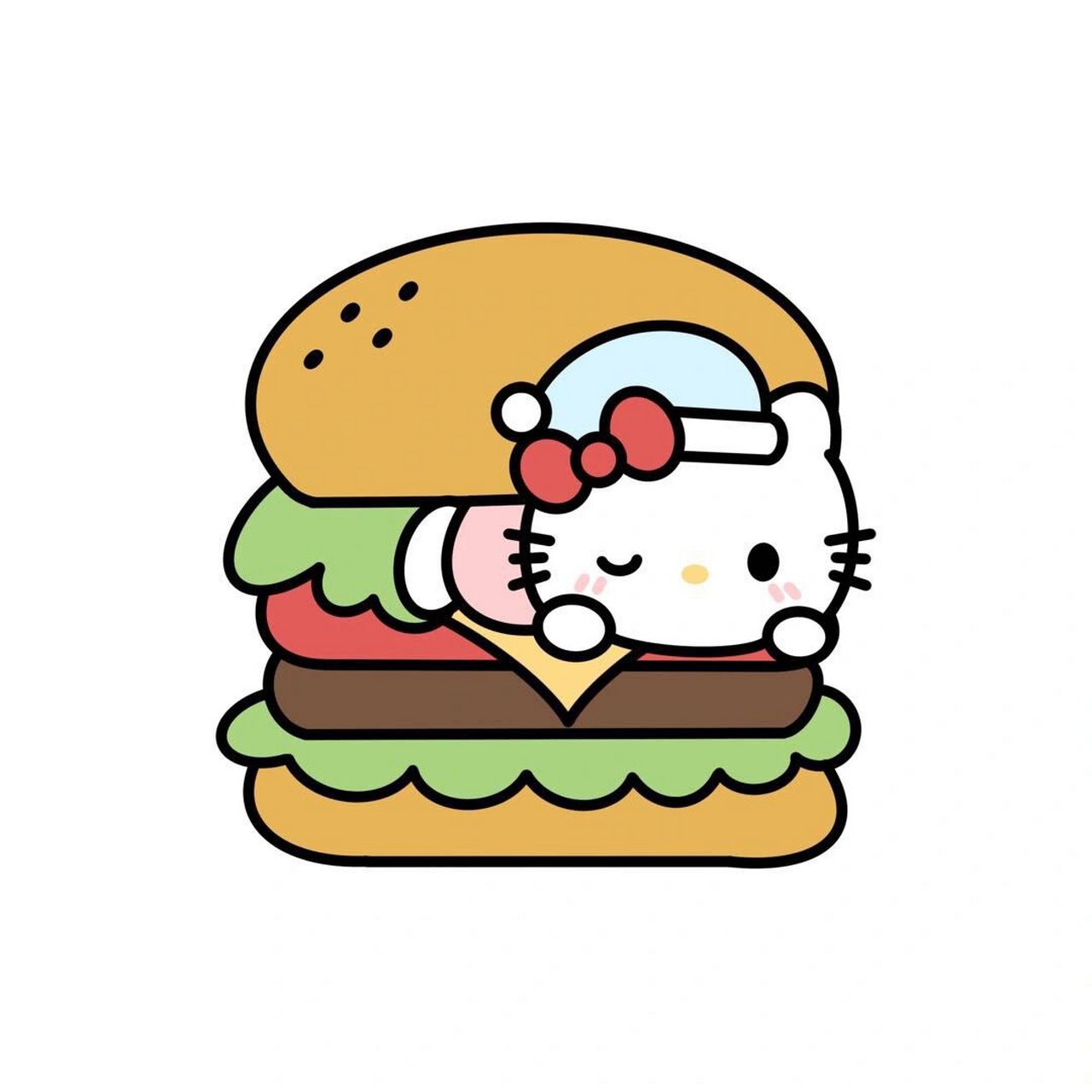 可爱的凯蒂猫食物头像～ 作者:阿拉蕾爱做图 禁引l/二改/商用/私自印