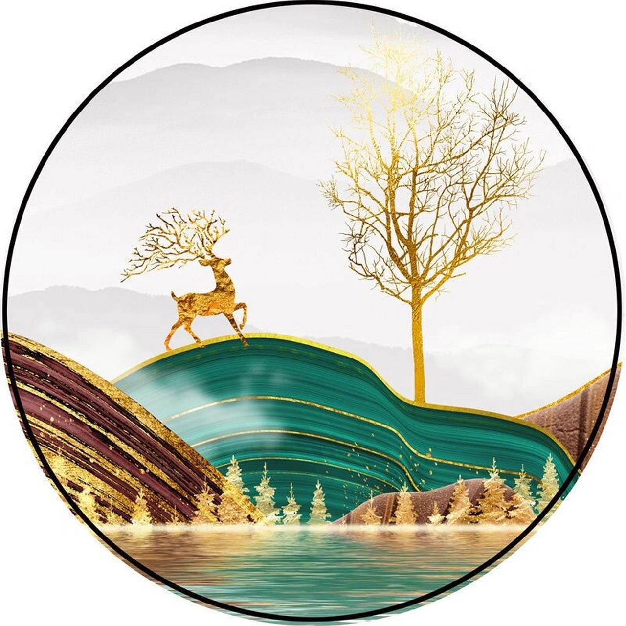 美图分享～健康吉祥,一鹿好运 鹿画的寓意 鹿是风水中代表健康长寿的