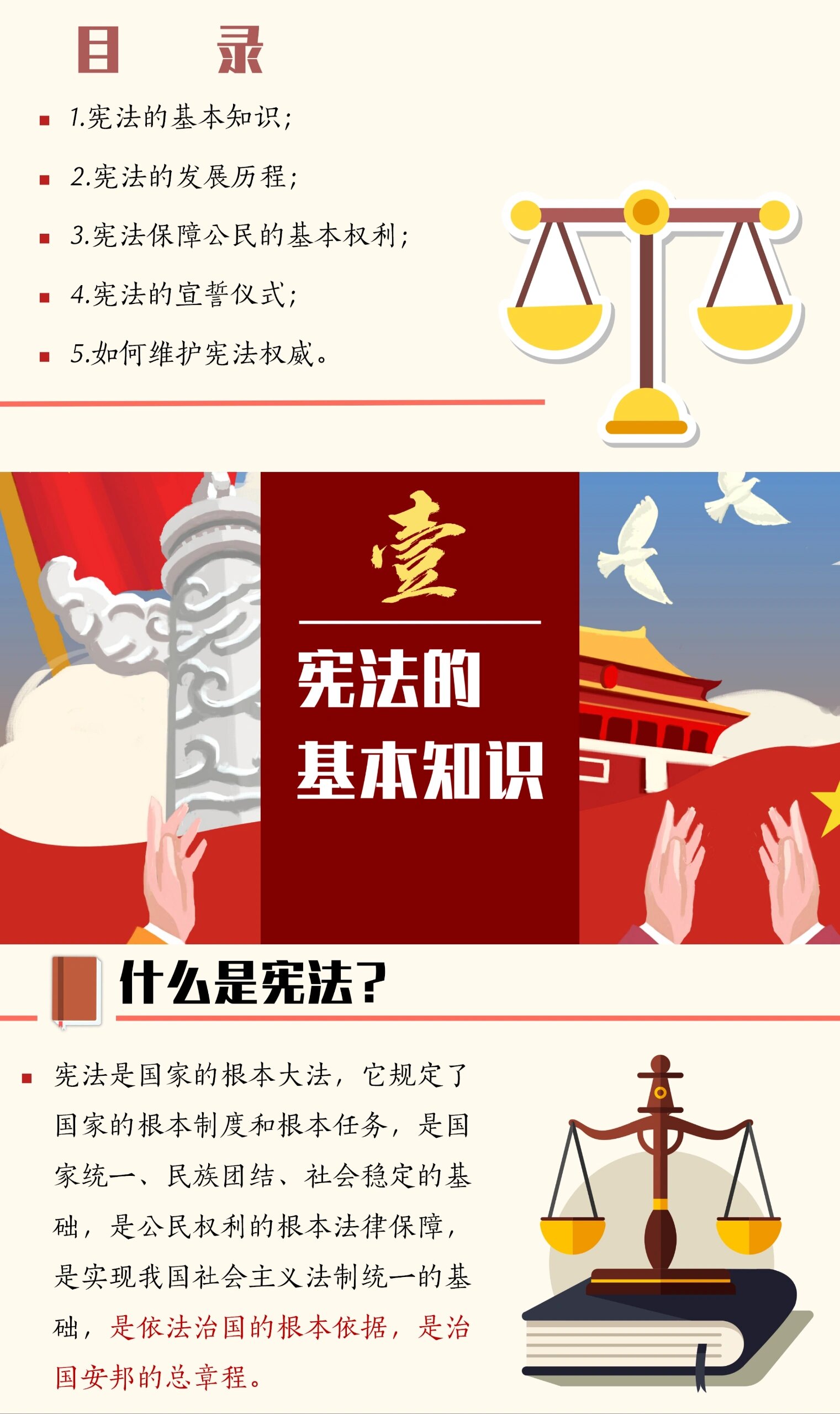 课件具体环节如下: 1.宪法