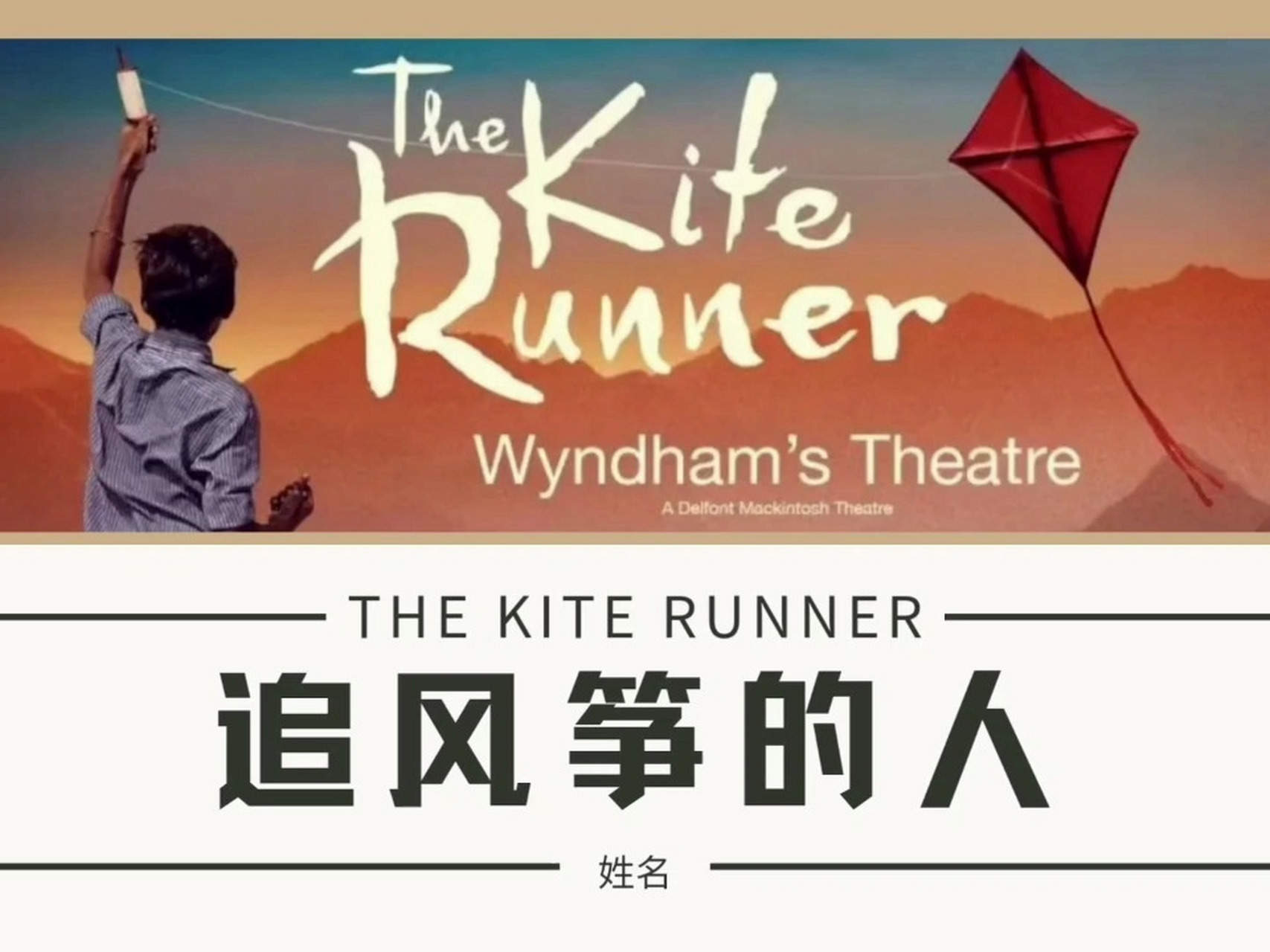 原创ppt|《追风筝的人》读书分享 为你,千千万万遍 全书围绕风筝与