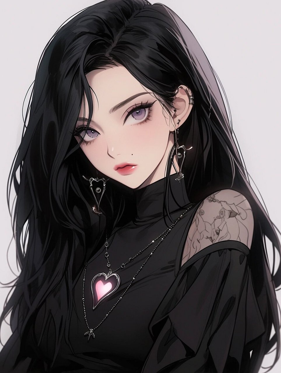 哥特风 暗黑 动漫头像|甜酷女孩