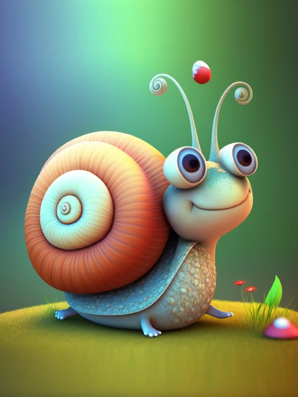 可爱的小蜗牛