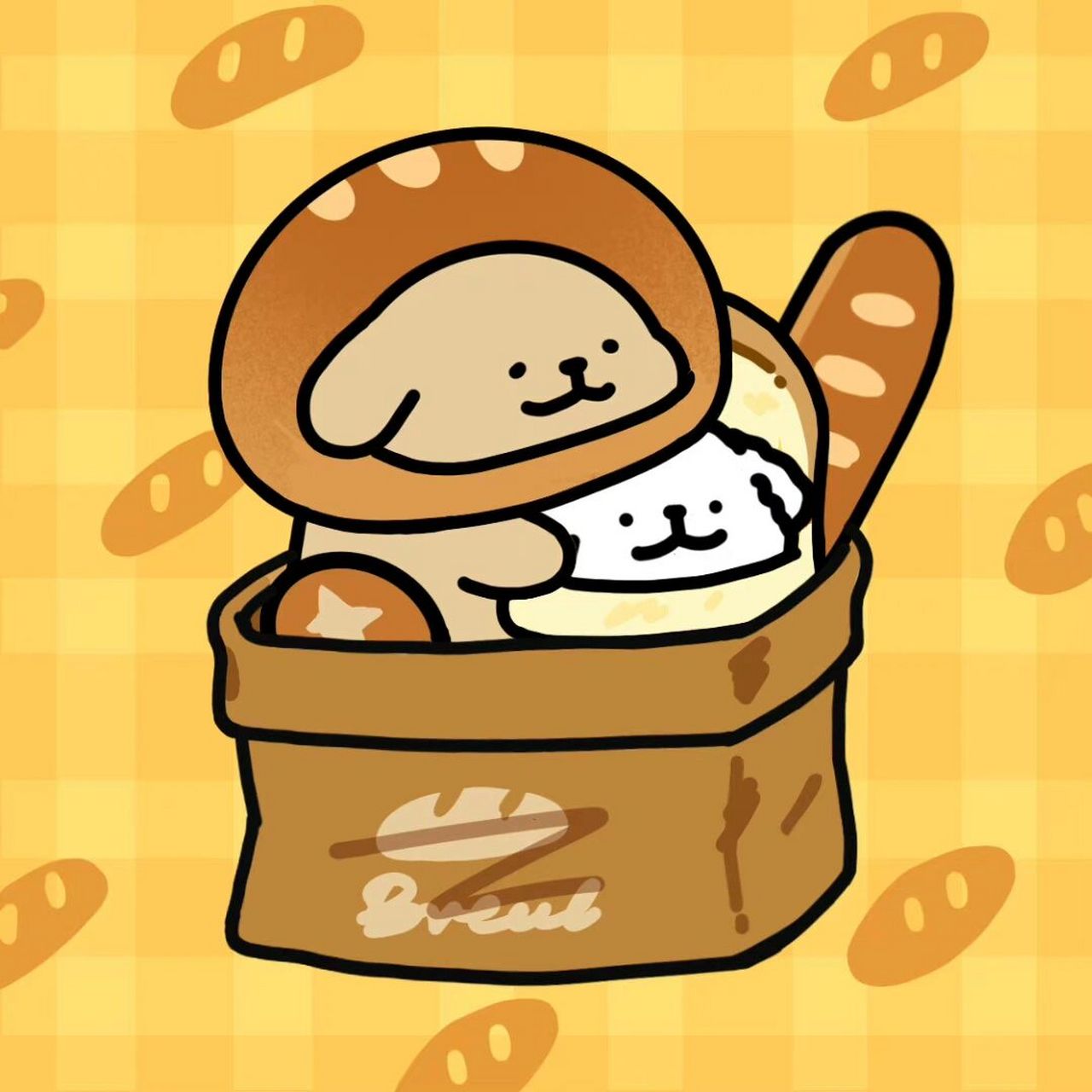 头像分享|线条小狗 面包修勾