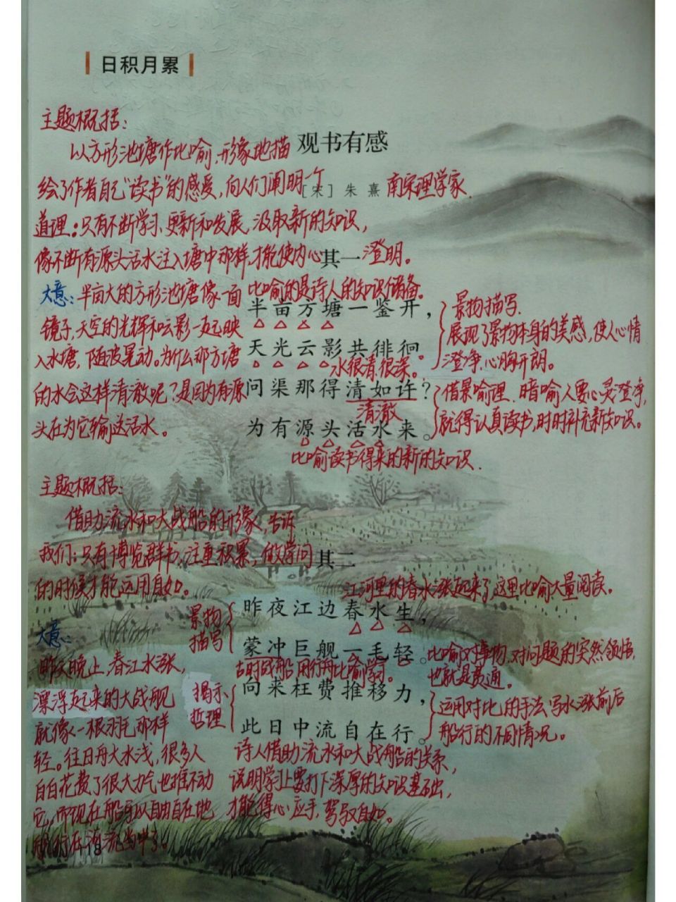 第八单元《语文园地》课堂笔记 部编版小学语文五年级上册第八单元