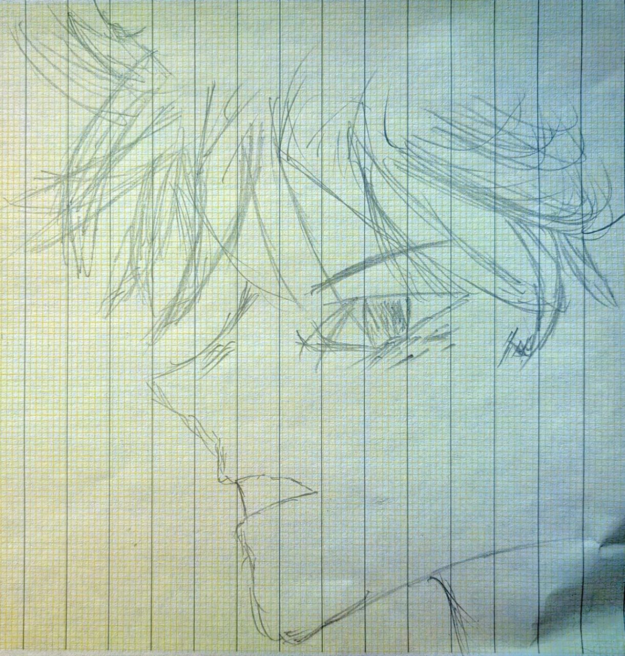 动漫男|简笔画 p1原作者 p2我画的 p3我弟画的