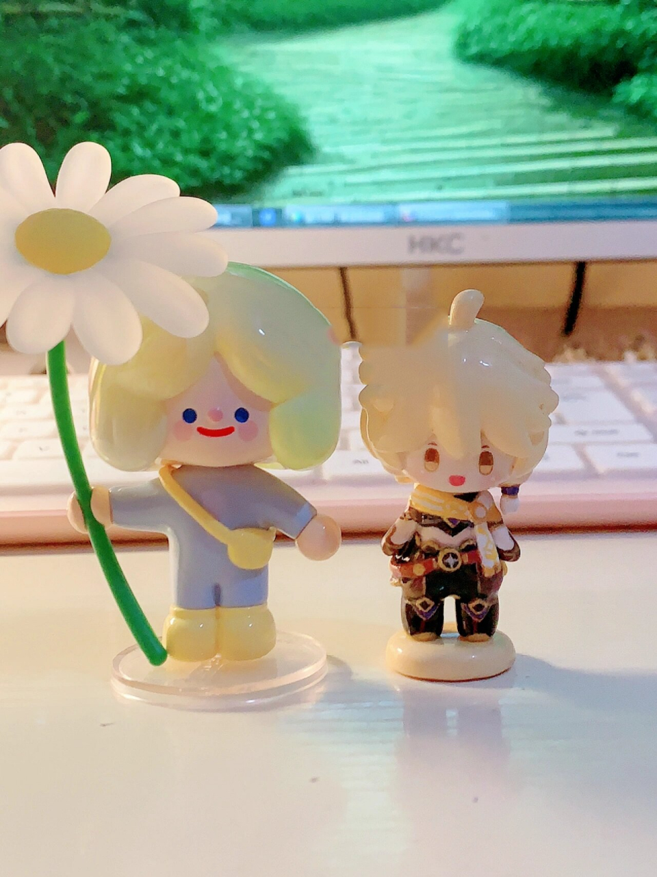 手作 石塑粘土 站姿娃娃小手办 原神空 呆毛是用来接收信号的吧.