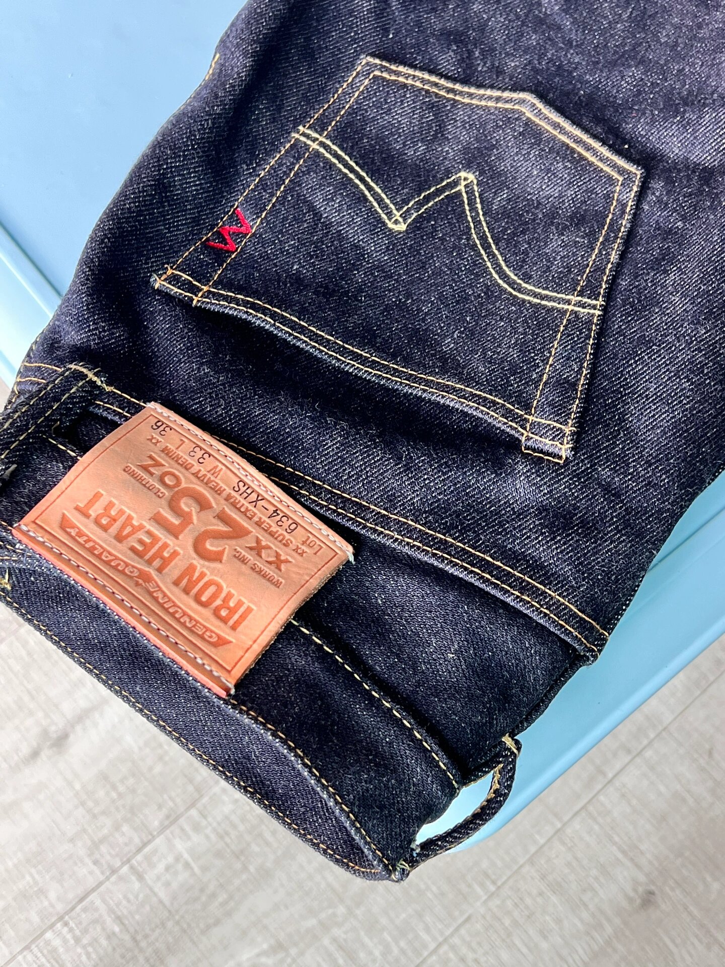 铁心iron heart 25oz 634-xhs 据说iron 25oz落色巨快,到手就感觉买