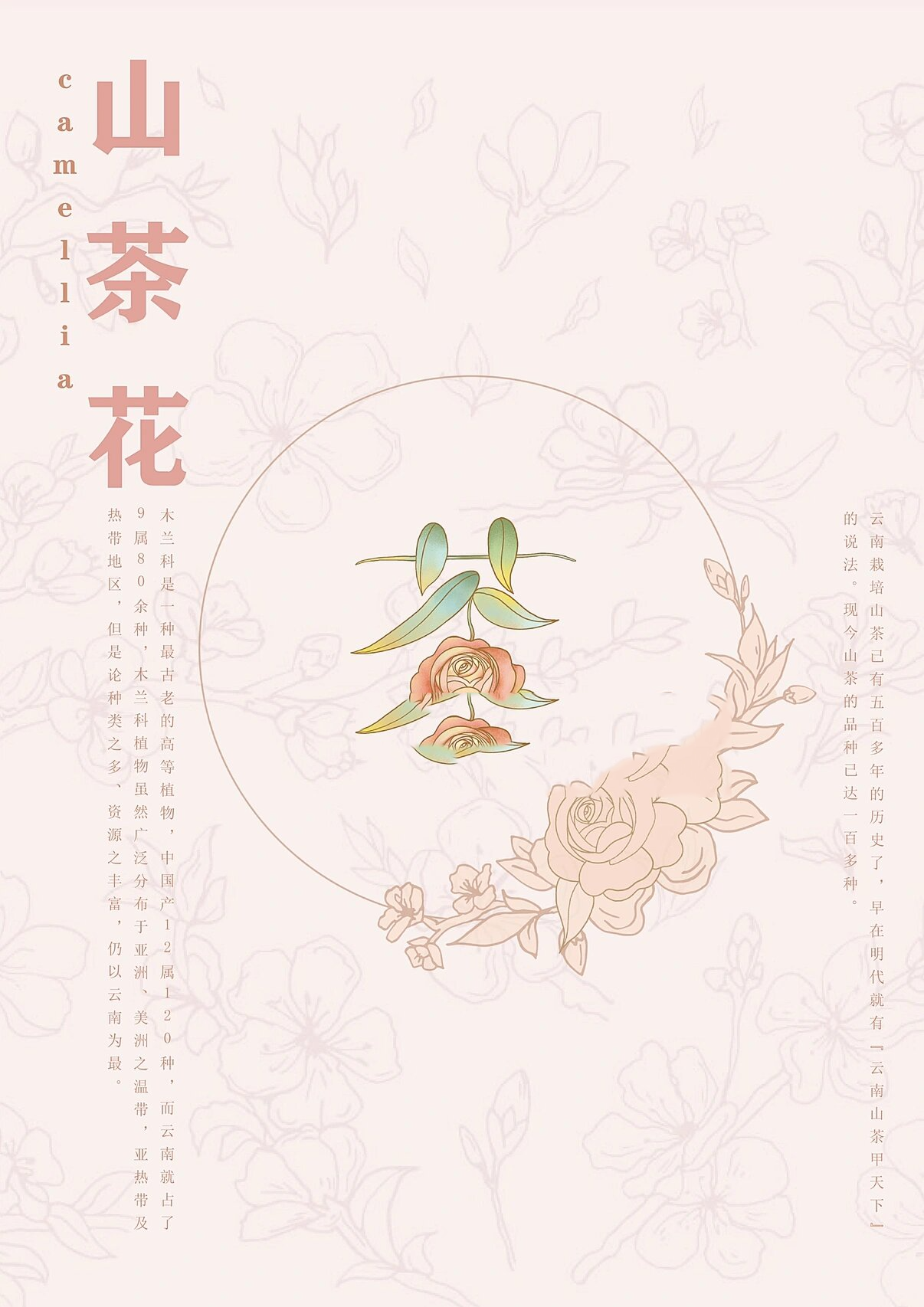 花卉字体海报插画设计