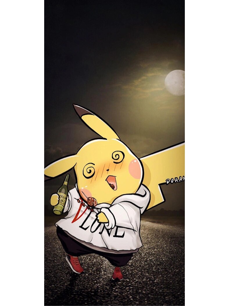 皮卡丘潮服壁纸来咯 让我们来数数 皮卡丘 穿了多少套衣服吧