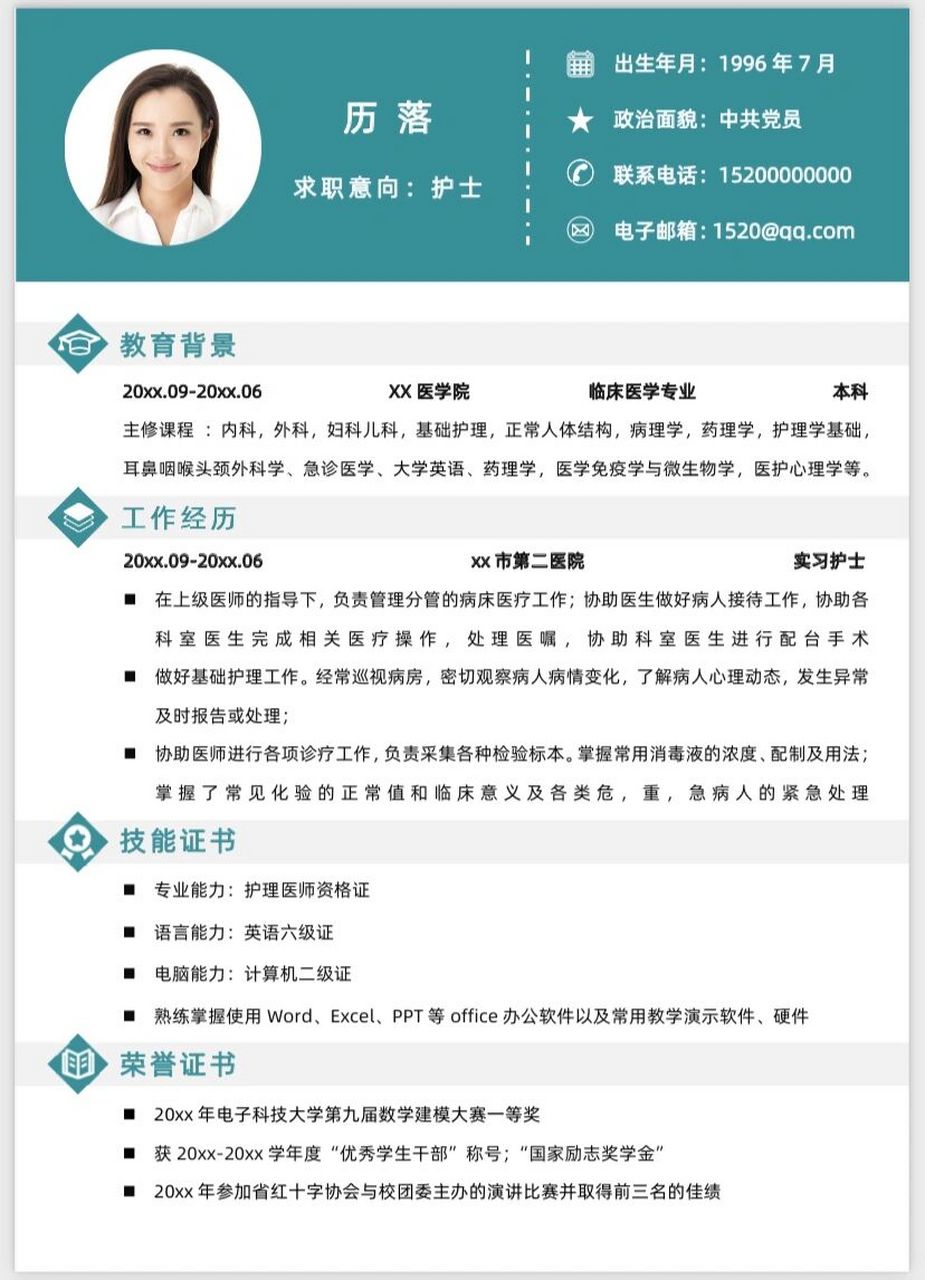 医学生简历更新24~ 适用于:应届毕业生,职场精英,新手小白等等 内容