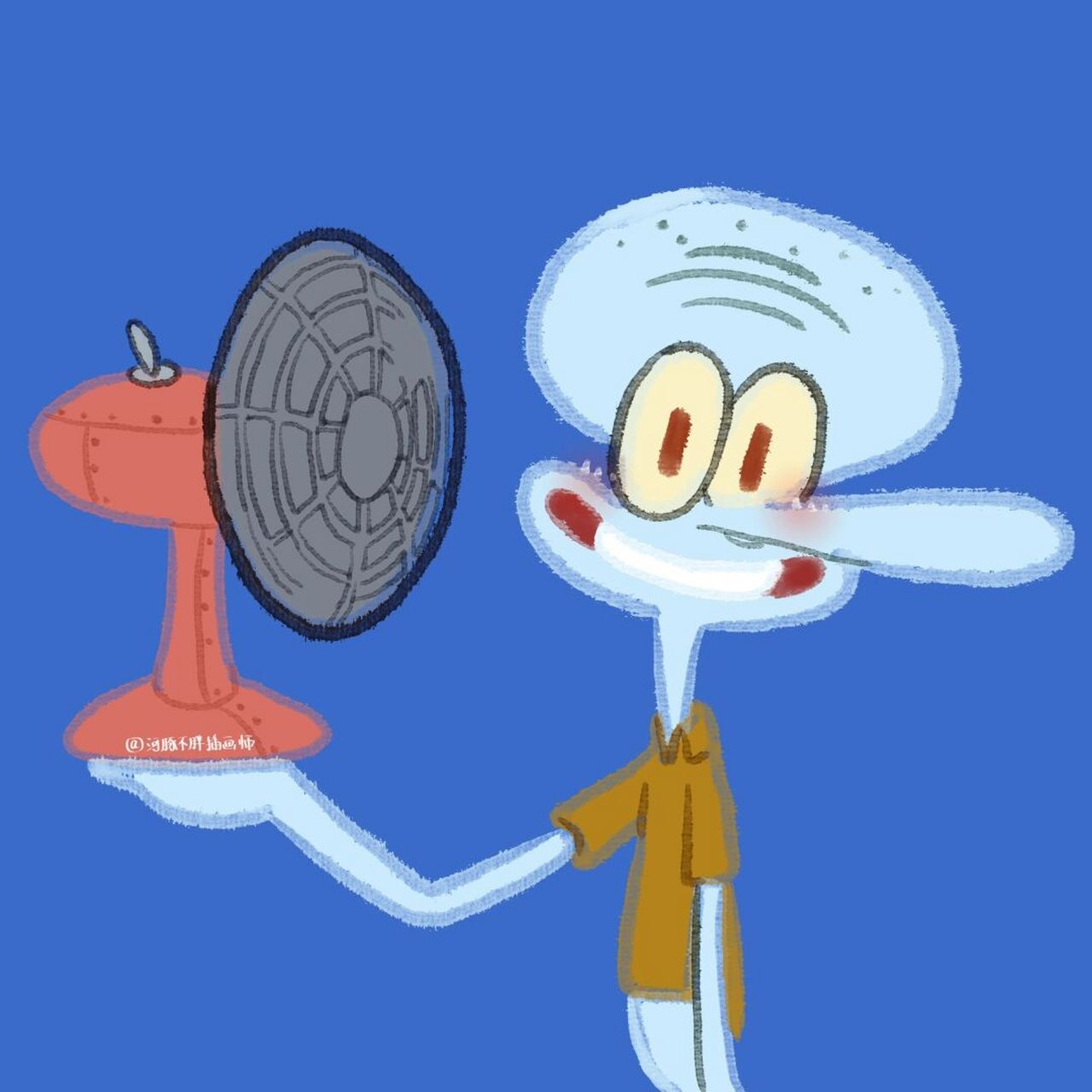 吹个风扇先吧[并不简单]#头像分享# #章鱼哥# #头像# #章鱼哥头像