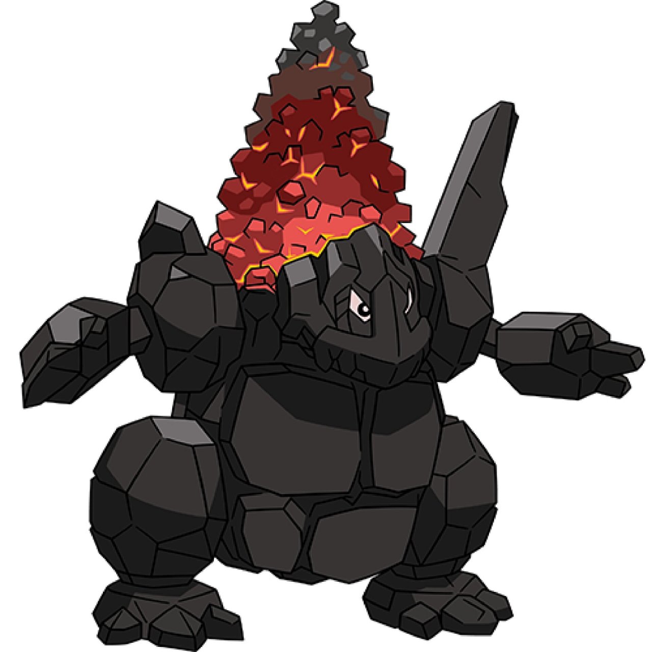 巨炭山 0839:巨炭山 属性:岩石,火            分类:煤炭宝可梦 特性