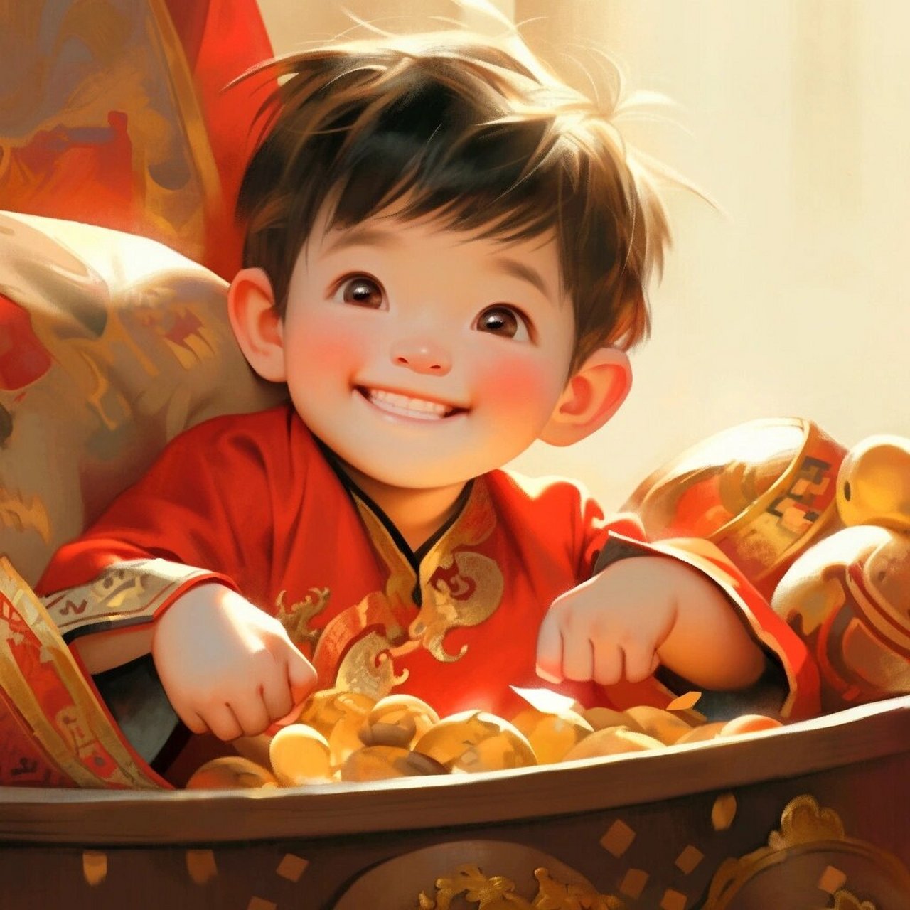 招财情侣头像/招财进宝,收入暴涨90 #当我换了新头像# #好看头像