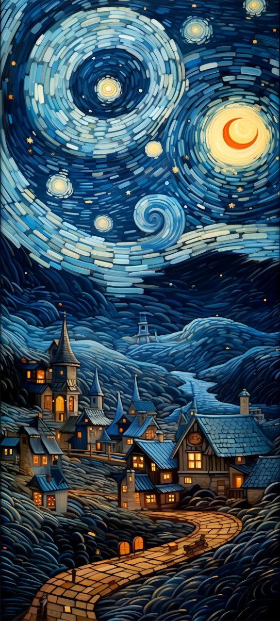 梵高星空壁纸 《星月夜》(the starry night)是荷兰后印象派画家