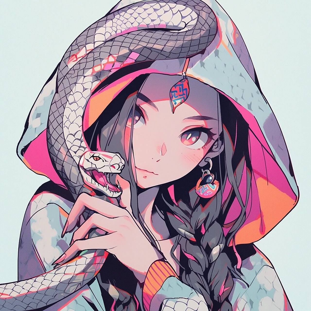 十二生肖国潮情侣头像 蛇97