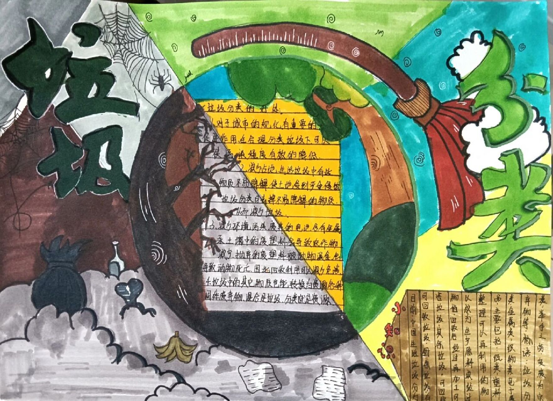 垃圾分类手抄报  #    原创