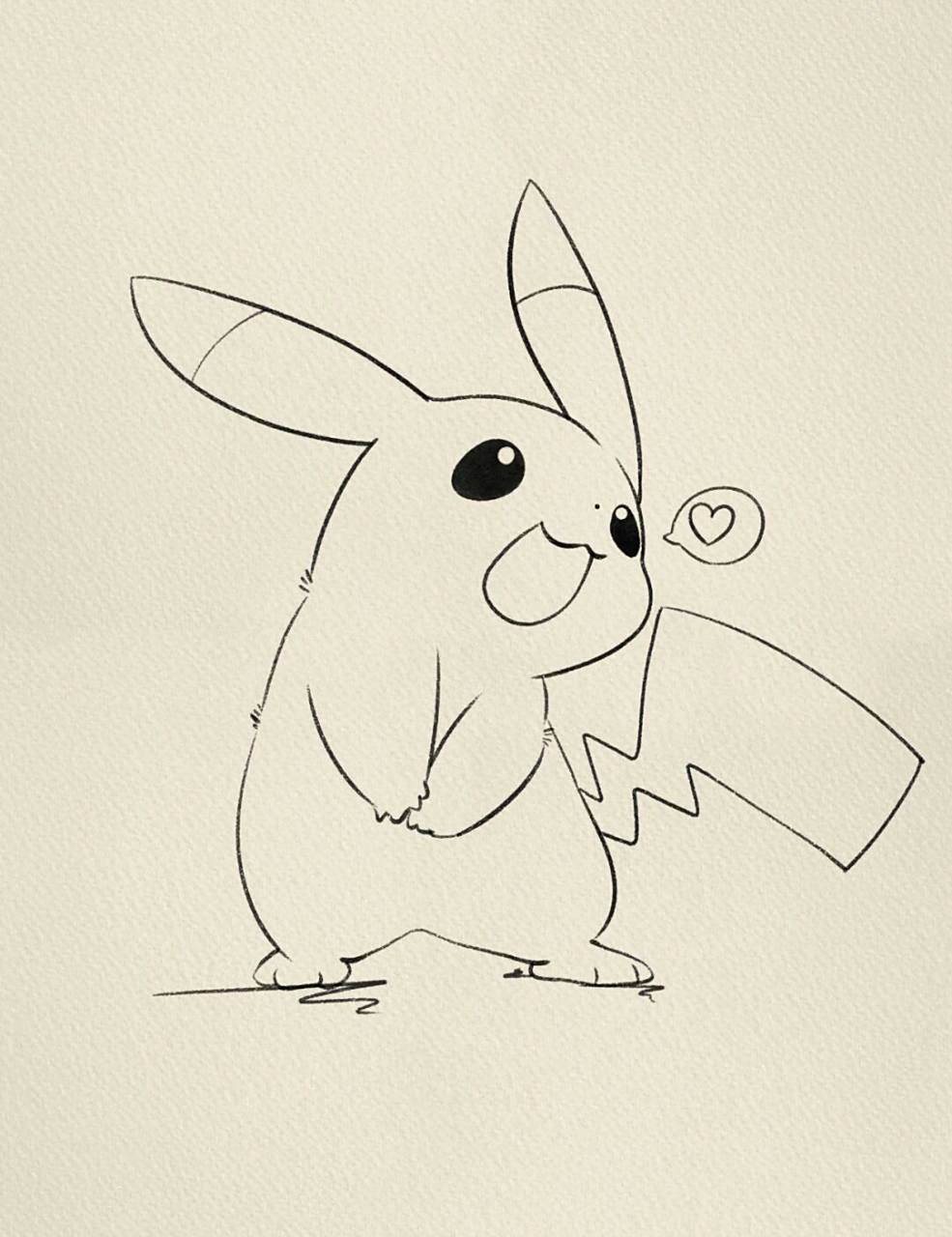 皮卡丘简笔画‖(83) #画画的日常# #皮卡丘# #简笔画教程# #寻找