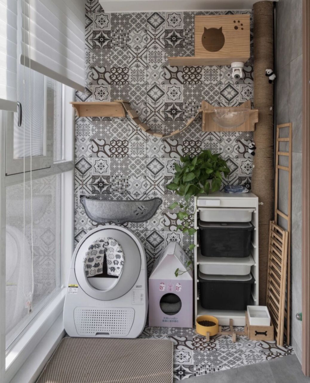 阳台猫舍|5m05给猫咪打造专属它的乐园 正在装修的铲屎官们可以看看