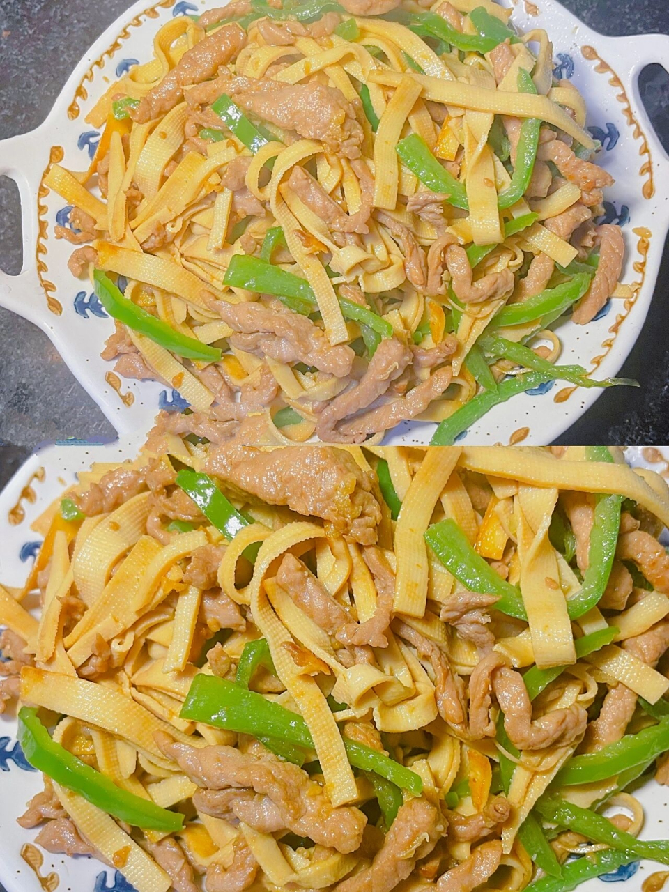 今日菜谱:千张青椒肉丝9315---------- 999969