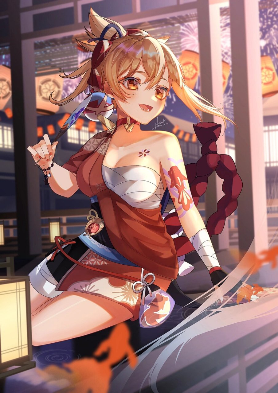 92捕捉一只偷偷放烟花的宵宫|原神壁纸 宵宫个人专辑93 95喜欢