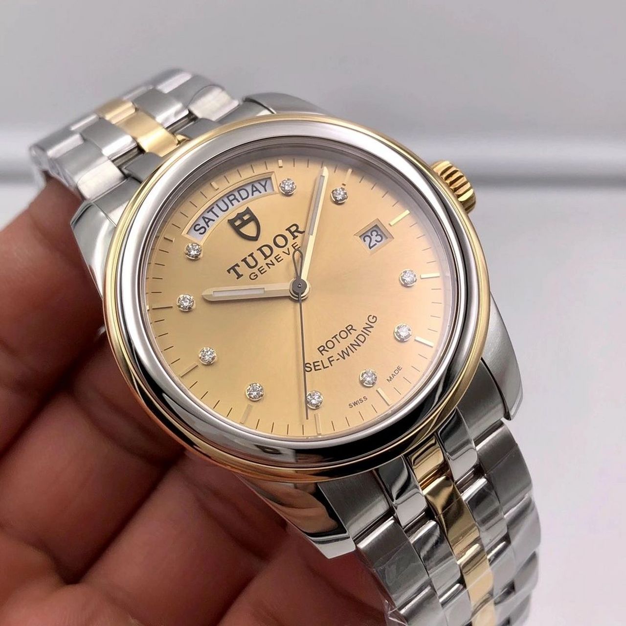 帝舵骏珏系列男表 帝舵m56003-0006骏珏系列男表,18k黄金/不锈钢材质