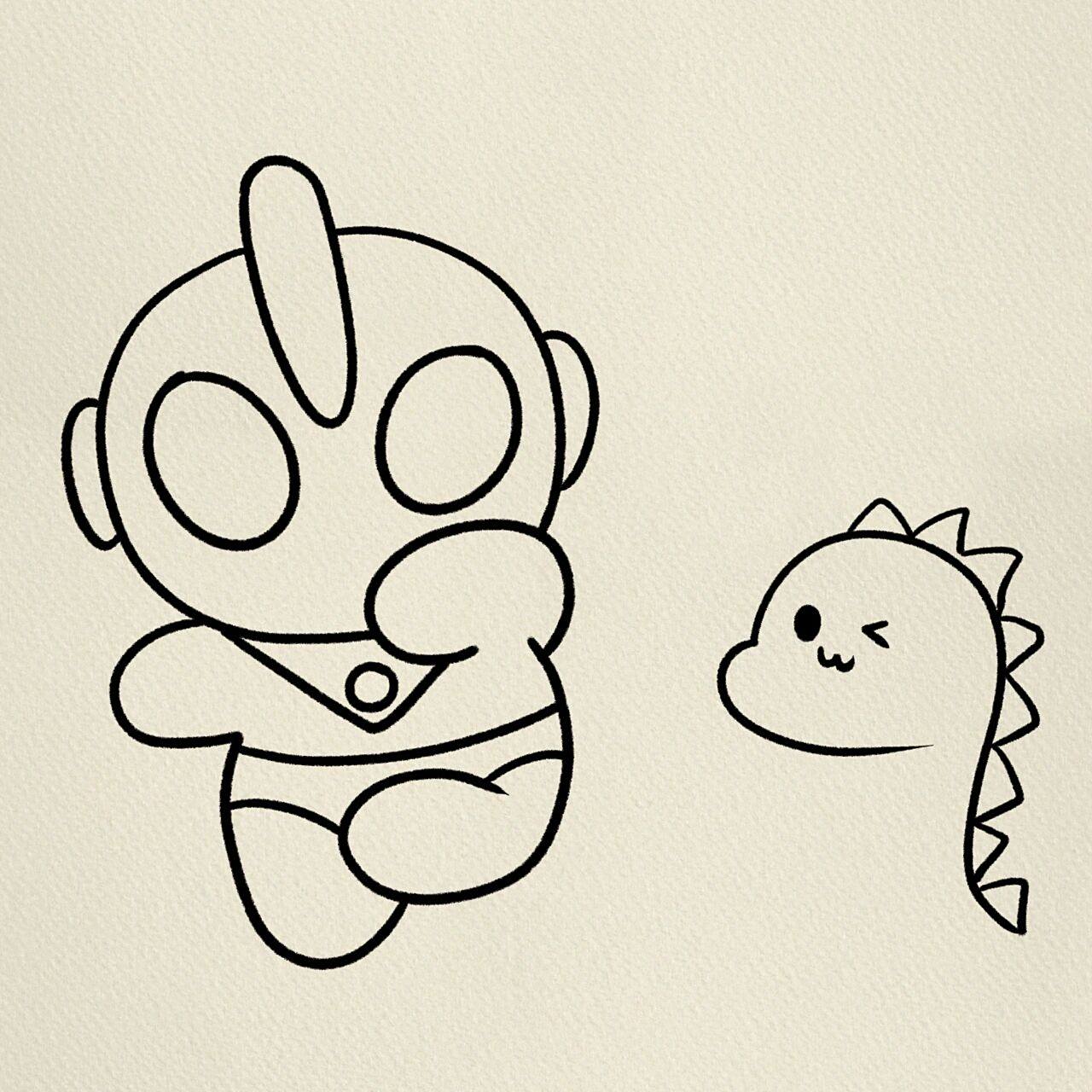 奥特曼简笔画‖(23)         临摹