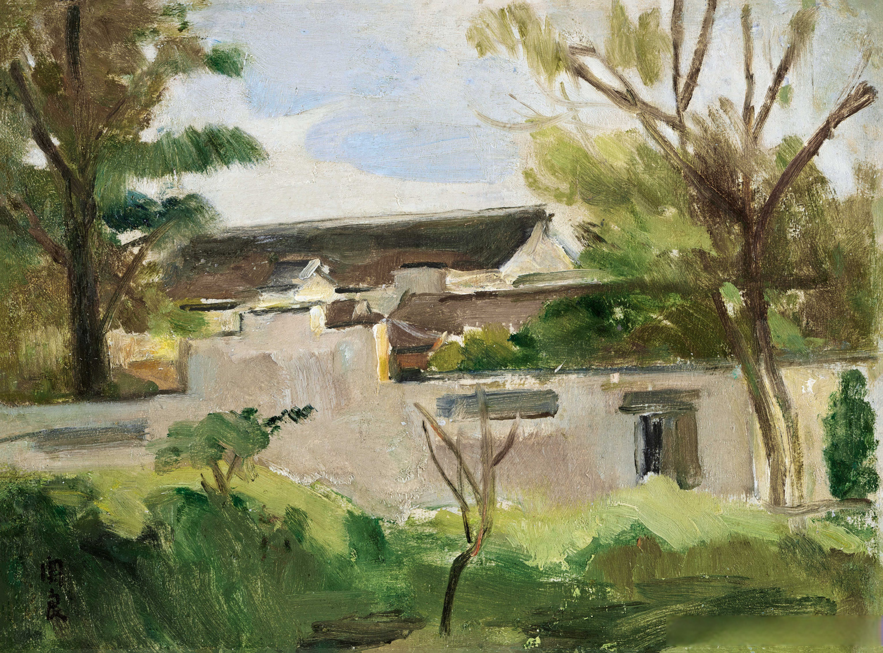 画家关良风景油画