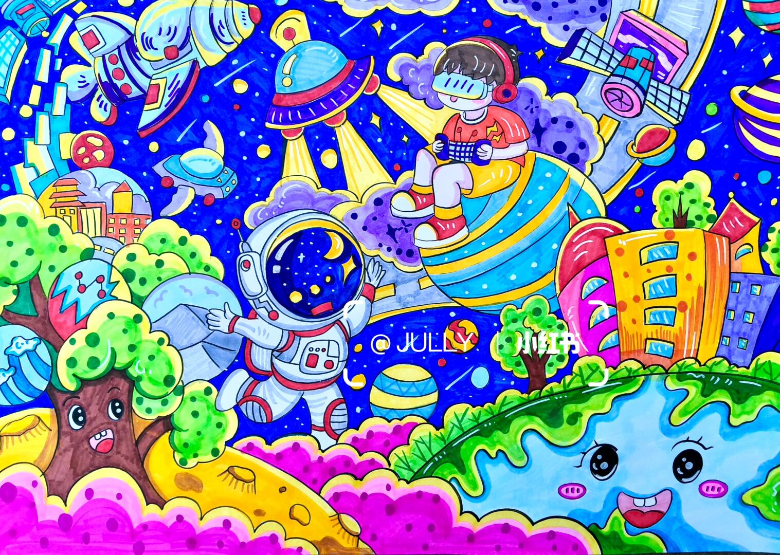 科幻画之宇宙太空的未来世界