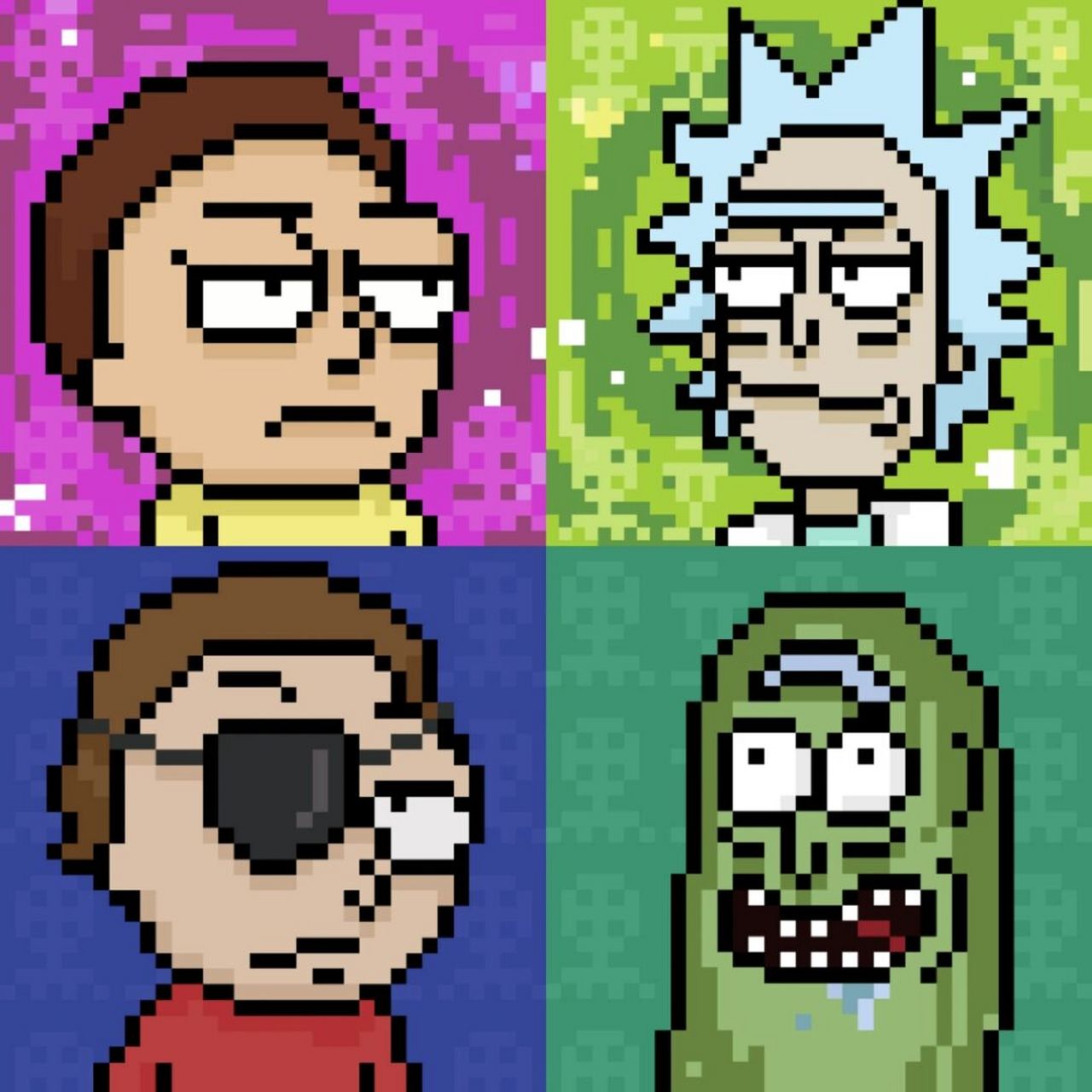 看似高冷的莫蒂智商竟不如一根黄瓜71#nft# #瑞克和莫蒂# #像素画