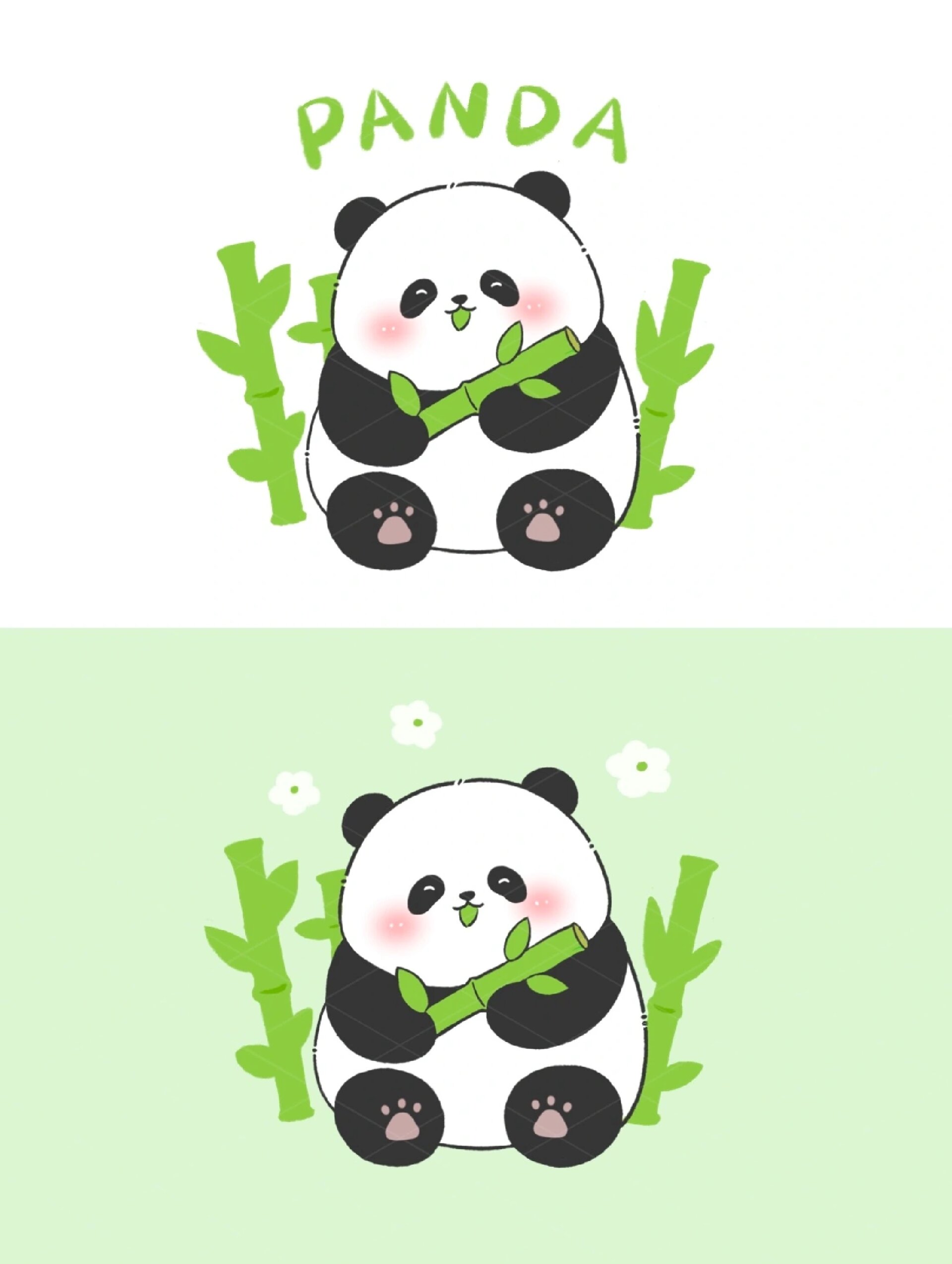 原创卡通图案设计 | 竹林熊猫