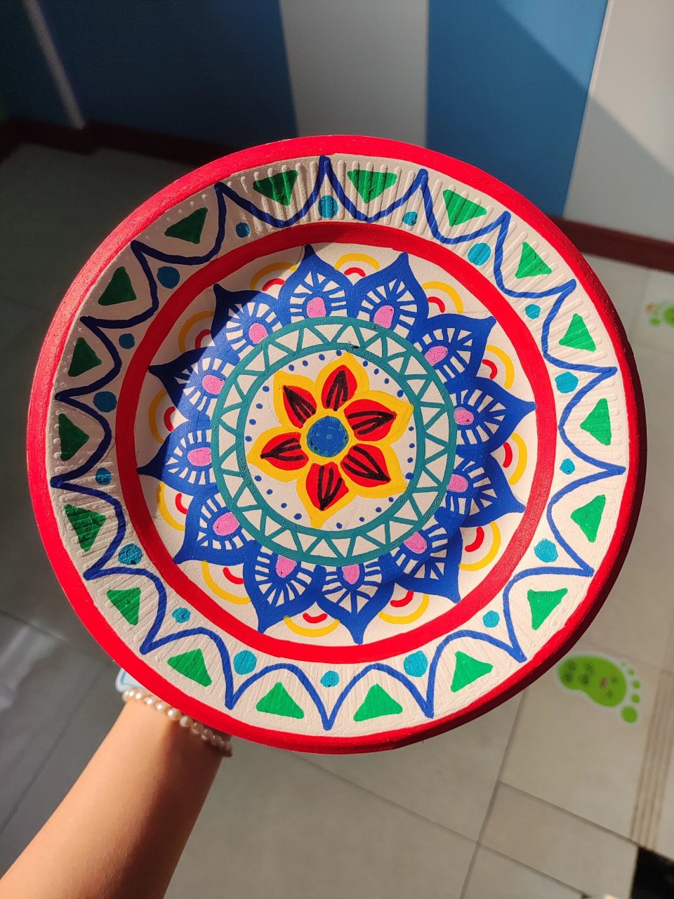 三月三铜鼓 昨天画的一个铜鼓,是我最喜欢的蓝绿色了