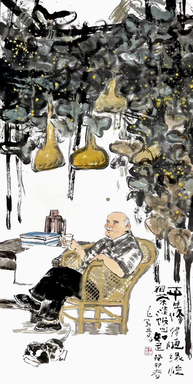 刘子玉人物画适合在老板办公室挂的字画推荐 好的作品都是有灵魂的