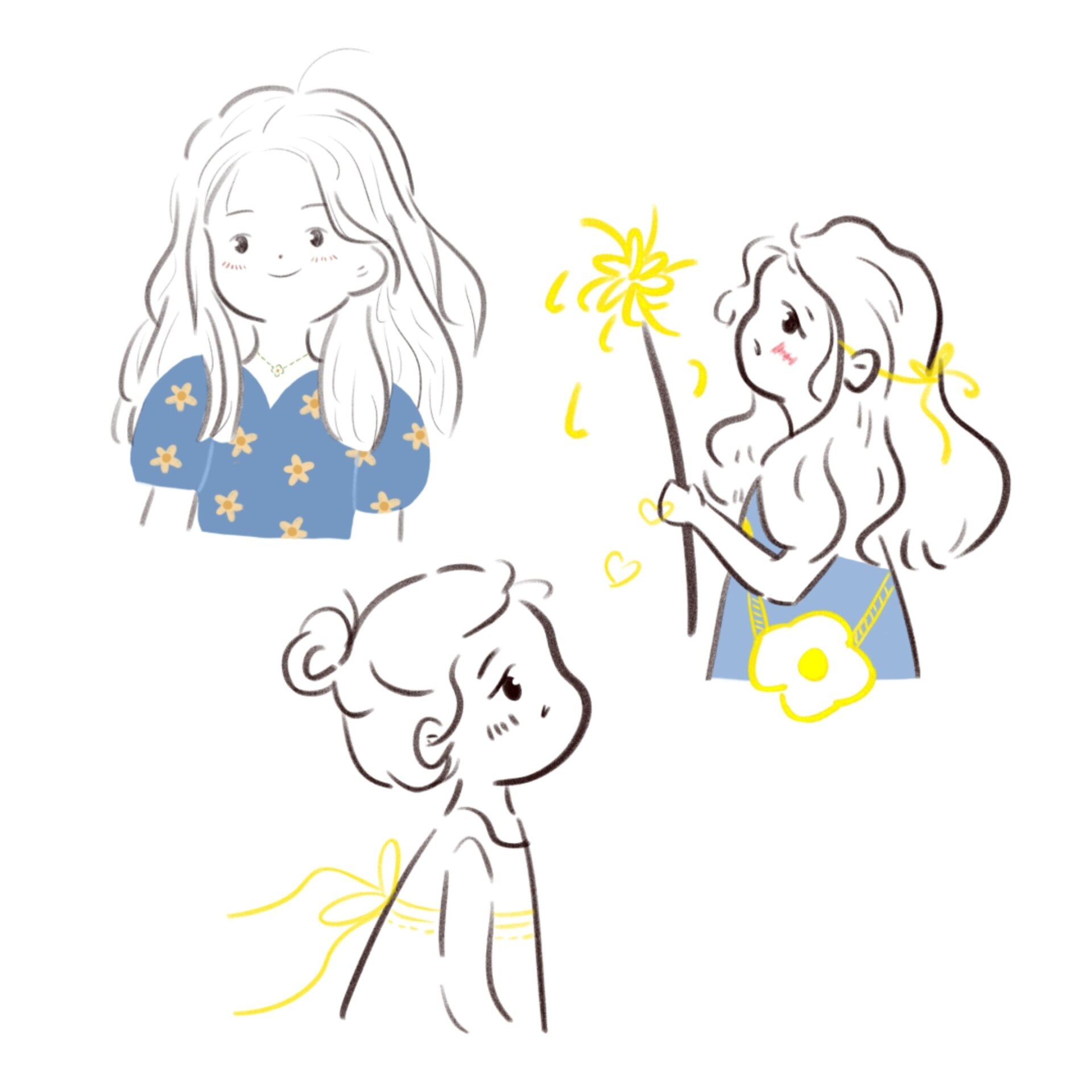 允书 ?半身画了妹妹～手有点奇怪.