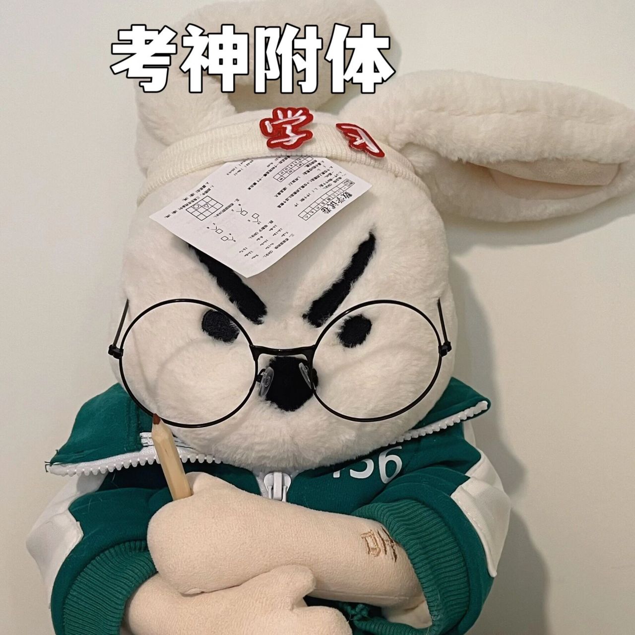 逢考必过表情包|奋斗兔 见到兔兔都会一起幸运耶94逢考必过!加油!