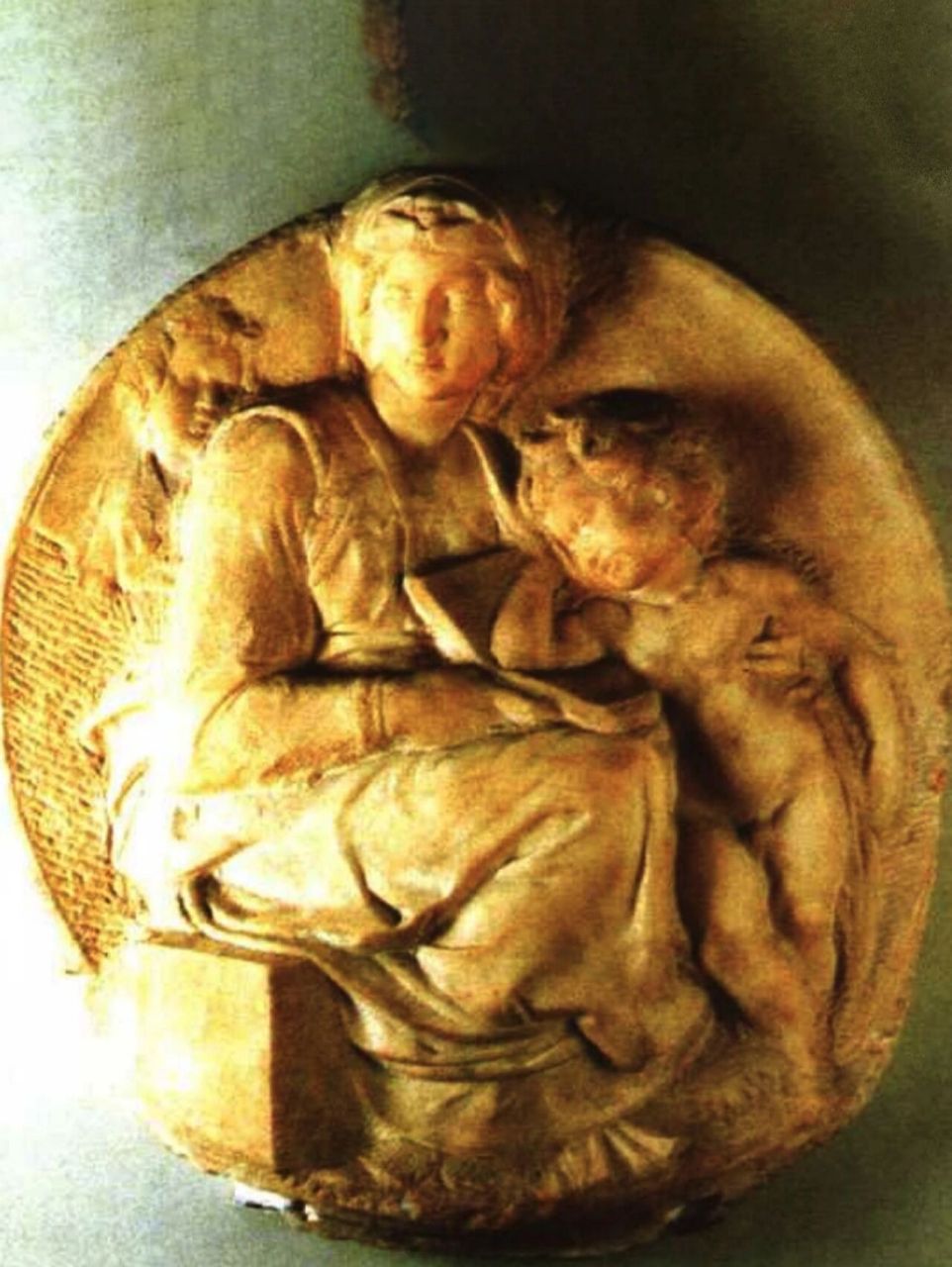 米开朗基罗雕塑作品(下) 1,《台阶上的圣母》米开朗基罗 大理石浮雕