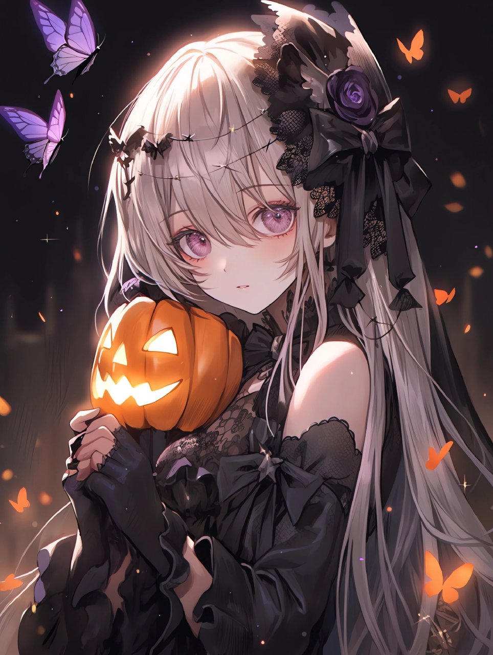 99南瓜女生头像丨万圣节  歪歪扭扭的月光照亮弯曲