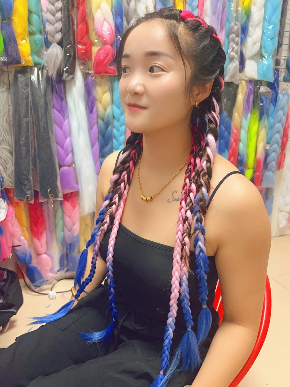 编发彩色编发麻花辫网红脏辫 ?上门编发