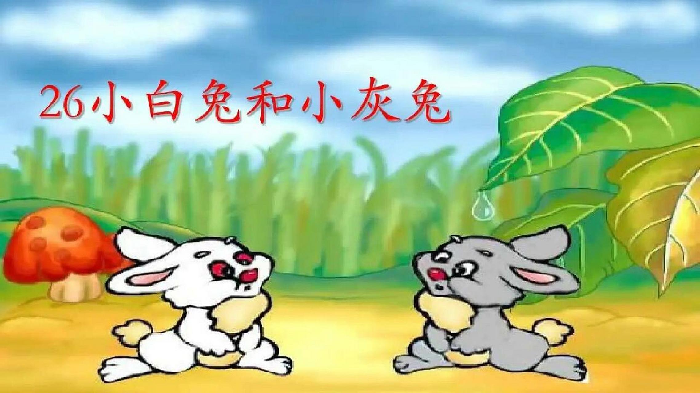 一年级课本剧《小白兔和小灰兔》精致原创版 多人课本剧 剧目构思:1从