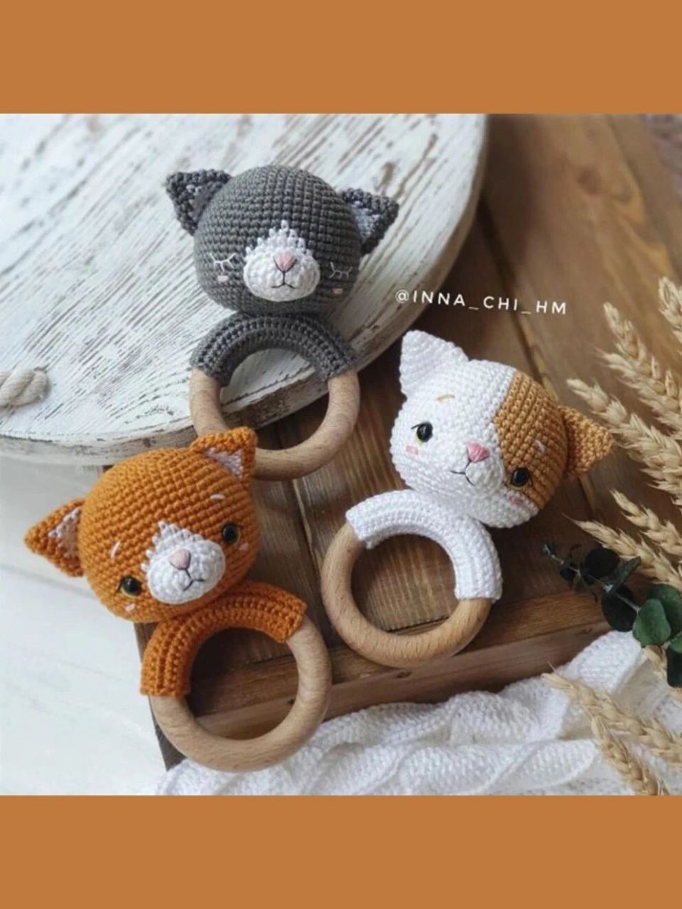 钩针图解|趣味小花猫手摇铃 #手工钩针编织# #钩针图解# #小猫咪